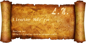 Linster Nóra névjegykártya